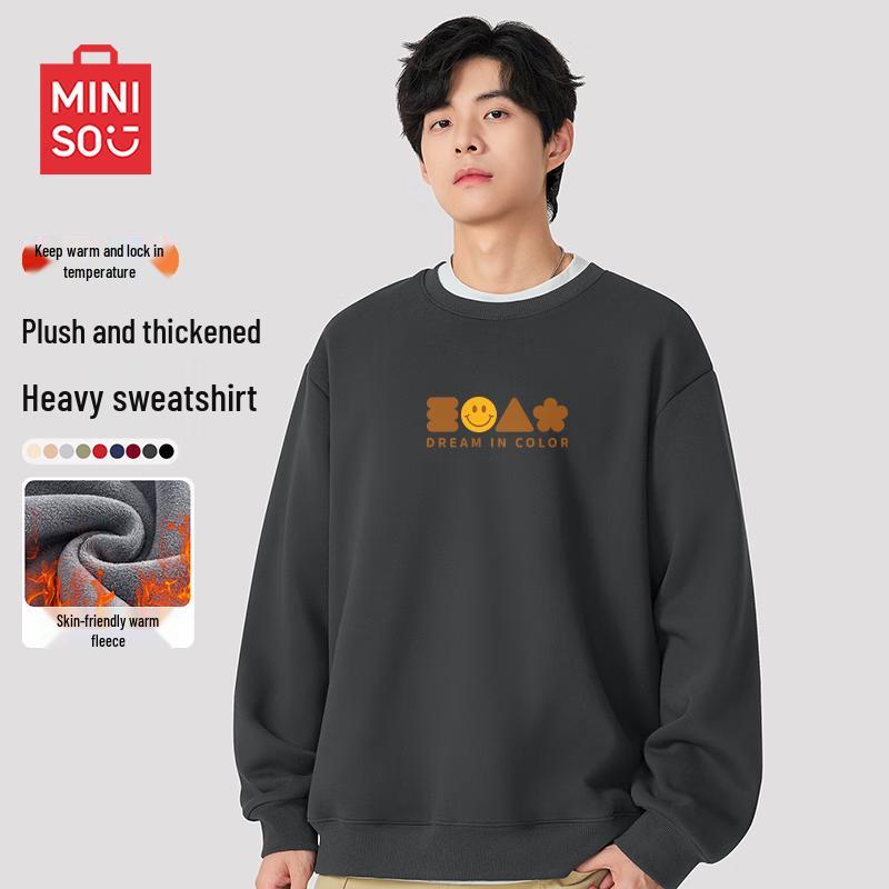 

MINISO Men s Heavyweight Fleece Sweatshirt 3XL