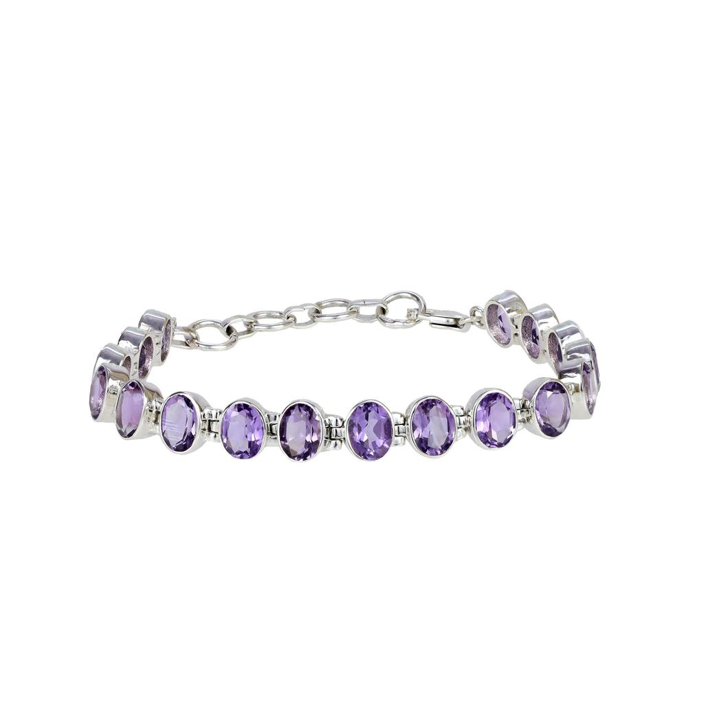 Red Garnet Bracelet: Handmade Sterling Silver Jewelry