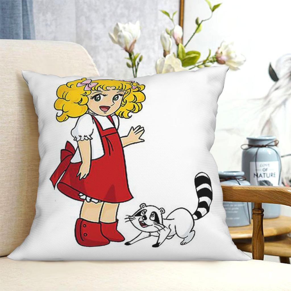 Candy Candy Cartoon Animated Square Pillowcase Cushion Cover Pillow Case Throw Pillow Cover for Home Sofa Living Room