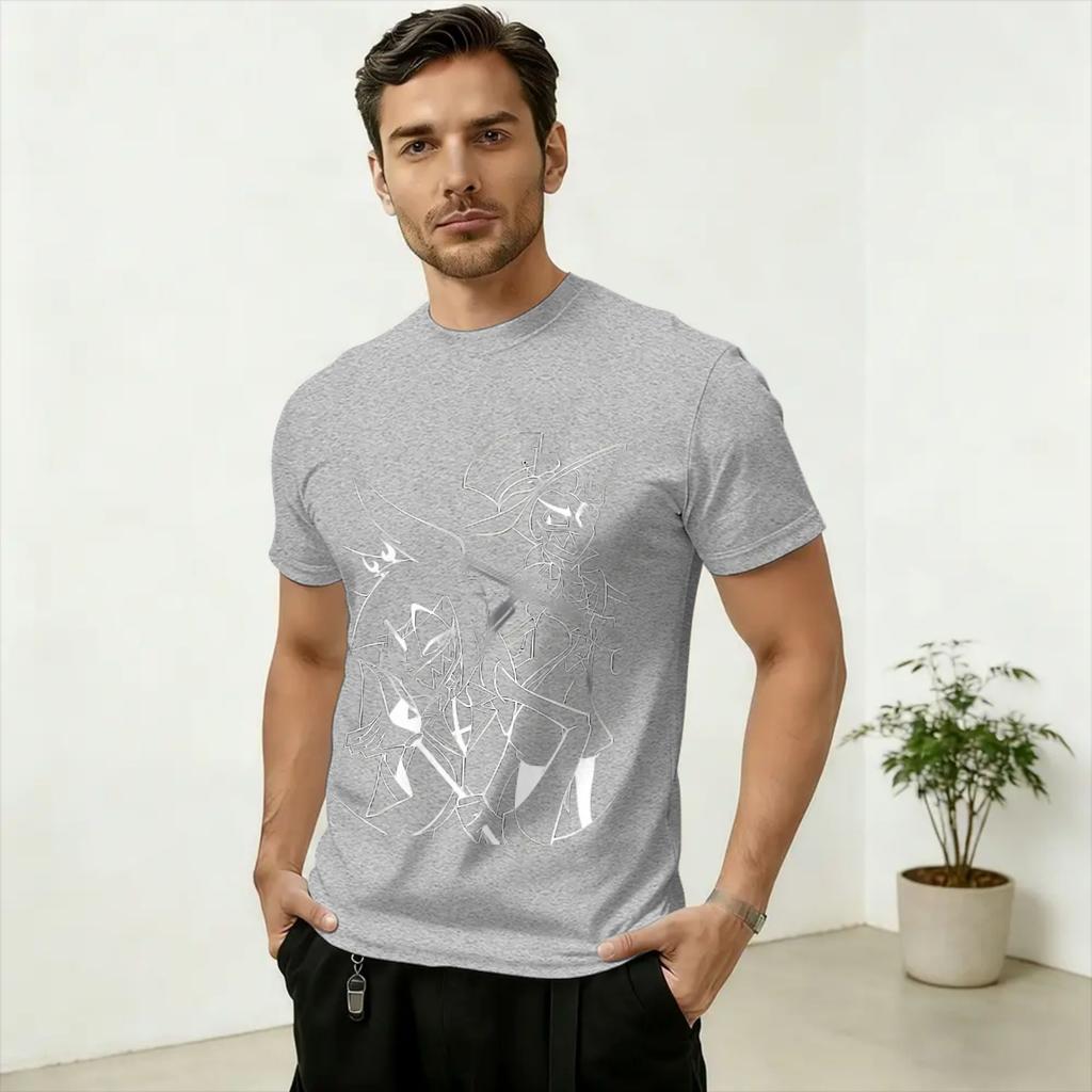 Hazbins Hoteling Vox TShirt Unisex Novelty Cotton Tees Round Collar Short Sleeve T Shirt Birthday Present Clothing