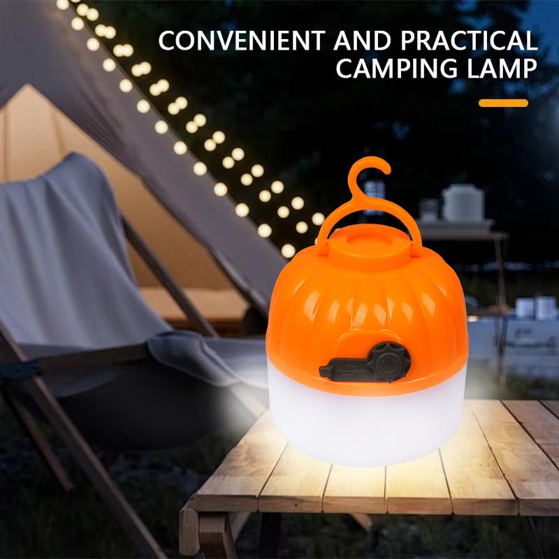 Portable Mini Camping Lamp 4 Lighting Mode With Hook USB Rechargeable IPX4 Waterproof Tent Light Outdoor Emergency Torch