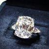 Solitärring 4 Karat Labordiamantring 925er Sterlingsilber Versprechens-, Verlobungs-, Eheringringe für Damen Herren Feiner Partieschmuck