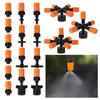 20ks 6mm Oranžové mlžící trysky Sady 1/2" Vnitřní/Vnější závit 5/6/7-cestné Vícehlavé postřikovače Zahradní trávník Mikrozavlažovací postřikovače