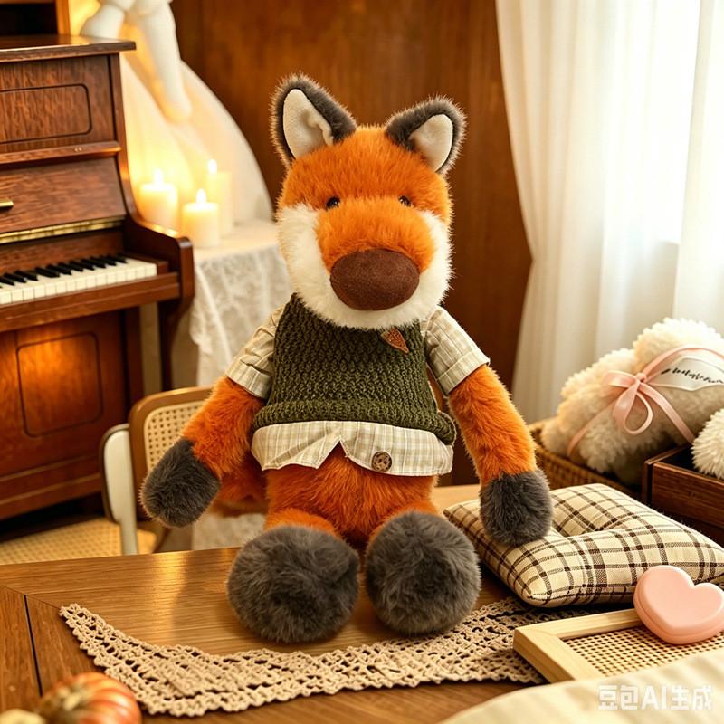 Waldlauf Fuchs Wolf Plüschtier Für Kinder Kinder Geschenk Mit PP-Baumwollfüllung