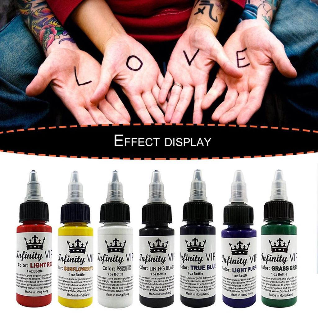 Buy 30ML/Bottle Professional Tattoo Pigment Inks Safe Half Permanent