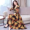 Summer Print Large Size Dress Long Paragraph Fashion Slim Big Swing Beach Skirt Female