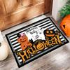 Halloween Pumpkin Bat Print Door Mat Carpet Festive Home Decor Black Cat Castle Moon Spooky Party Decor Floor Mat Indoor Outdoor