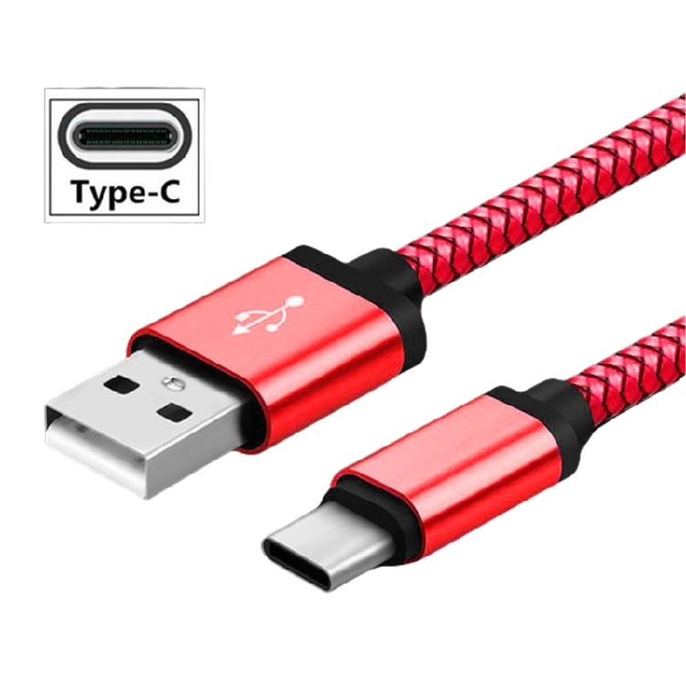 Braided USB C Fast Charge Cable Nylon Cord Flexible 480Mbps for Phones Power Adapters Mobile Device