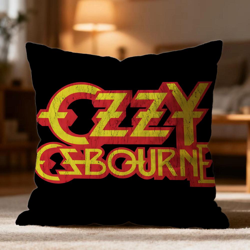 Fashion O-OOzzy Osbourne Cushion Cover Soft Washable Pillow Case Multi-Scene for Couch Bed Travel Office Use