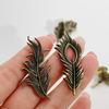 Men Suit Lapel Pin Feather Apricot Leaf Design Brooch Pin Zinc Alloy Brooch for Suit Shirt Collar Coat Cardigan Scarf