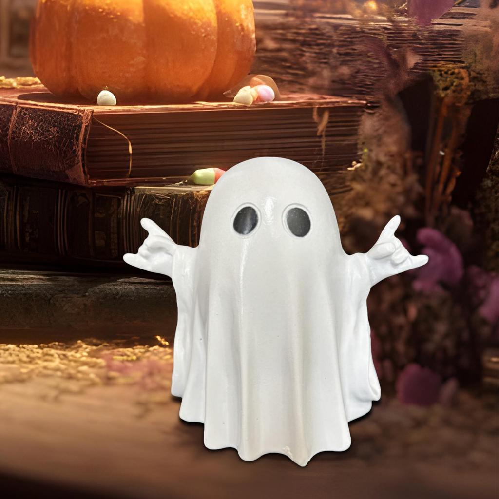 Ghost Decor Halloween Tabletop Decor Rock Ghost Figurine Spooky Halloween Decorations Table Centerpieces for Bedroom Living Room