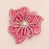 A New Style Six-petal Flower with Hot-fix Rhinestones and Sequins, a DIY Patch for Decorating Shoes, Hats, and Clothing Accessories