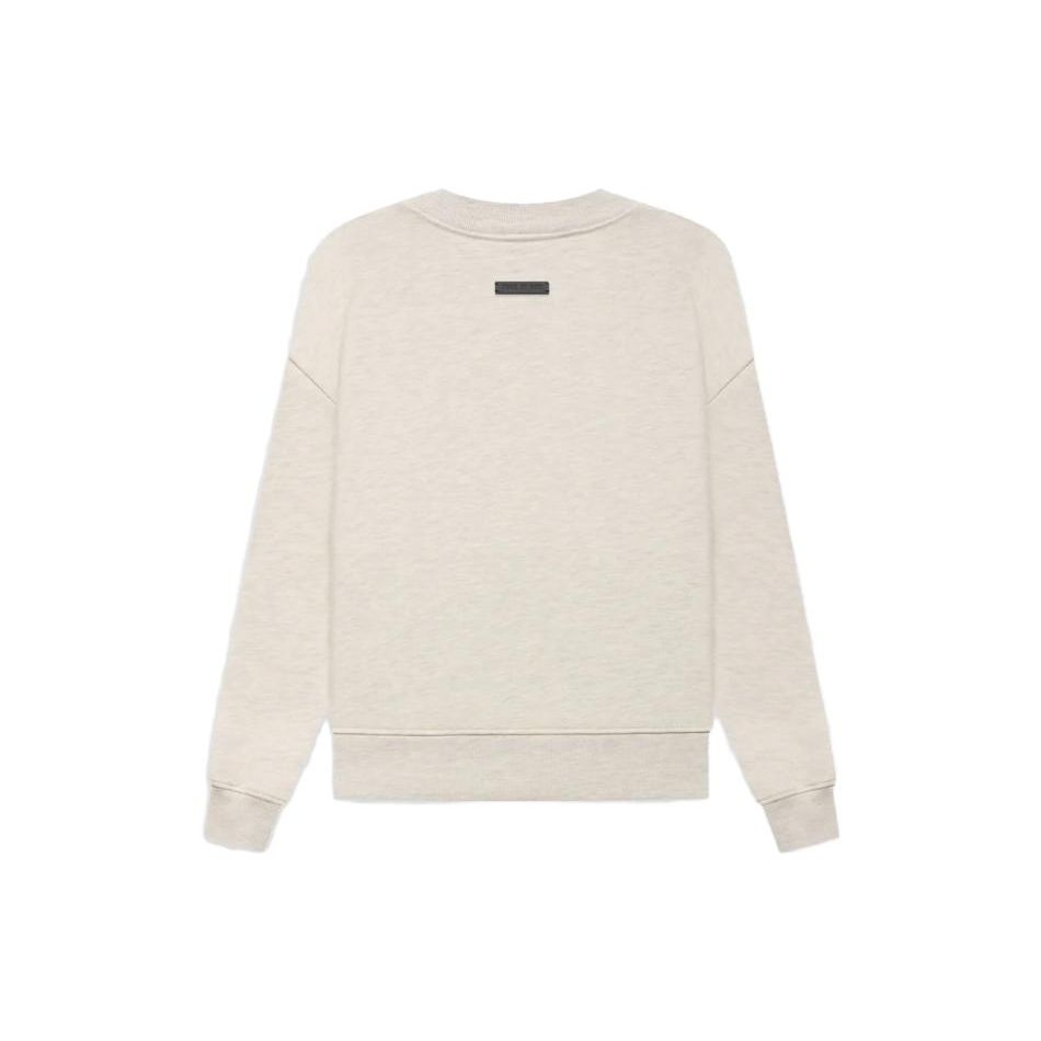Fear Of God Eternal Collection Fleece Crewneck Sweatshirt With Letter Print Unisex Tops Warm-Heather-Oatmeal FOG-SS23-711