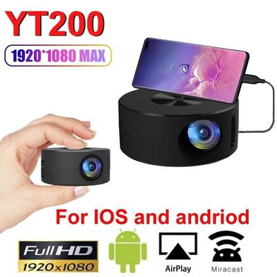 Mini Projector Screen 180P 4K Portable Wired Projector Home Theater Kids Gift Cinema Video Smart HD TV Movie Media Player For IOS Android