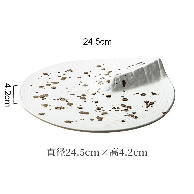 Creative Irregular Ceramic Dessert Plate Steak Plate Sushi Plate Service Plates Restaurant Molecular Cooking Specialty Tableware