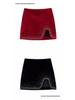European & American Style Elegant Velvet High-Waisted Mini Skirt for Women - Autumn/Winter 2026 Collection
