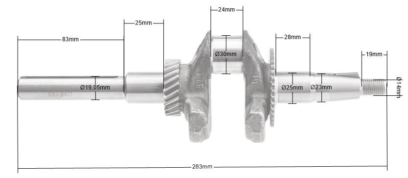 

Crankshaft Loncin G200F Sweeper Zm02 Zm04 Original Part 130290097-0001