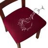 1Pc Polyester Dining Chair Dining Room Removable Cushion Covers Washable Upholstered WaterProof Chair Covers Elastic