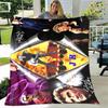 French rock star Johnny Hallyday print blanket picnic blanket vintage blanket home travel birthday gift bed blanket thin blanket