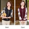 Top Base a Manica Lunga con Scollo a Revers da Donna Yuzhaolin