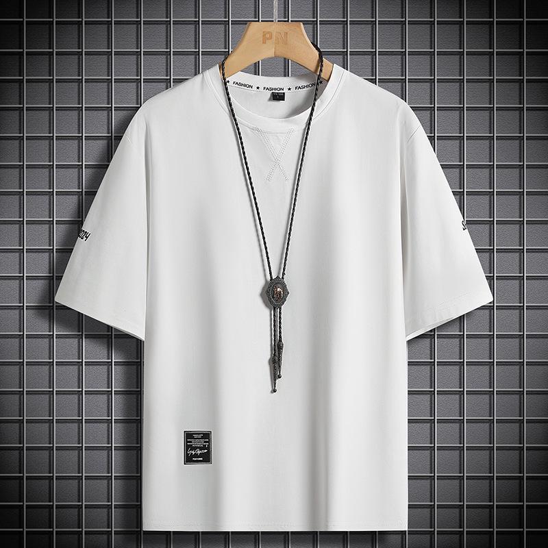 Men's Plus Size Casual Summer Set: Cotton Thin Short-Sleeve T-shirt & Shorts Sportswear