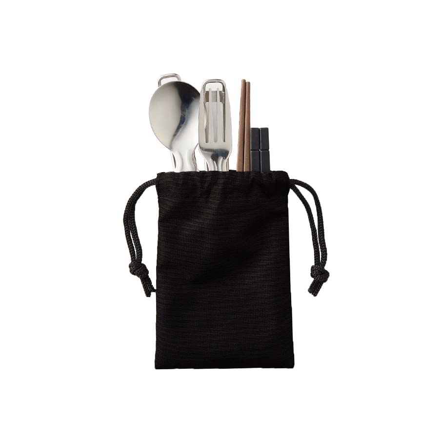 Cutlery set, stainless steel type, 3-piece set | Camping, outdoor,