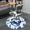 1pc Butterfly Floral Office Round Area Rug, Indoor Mat Suitable For Office, Under Office Chairs Bedroom Living Room Home Decor, Room Deco 073