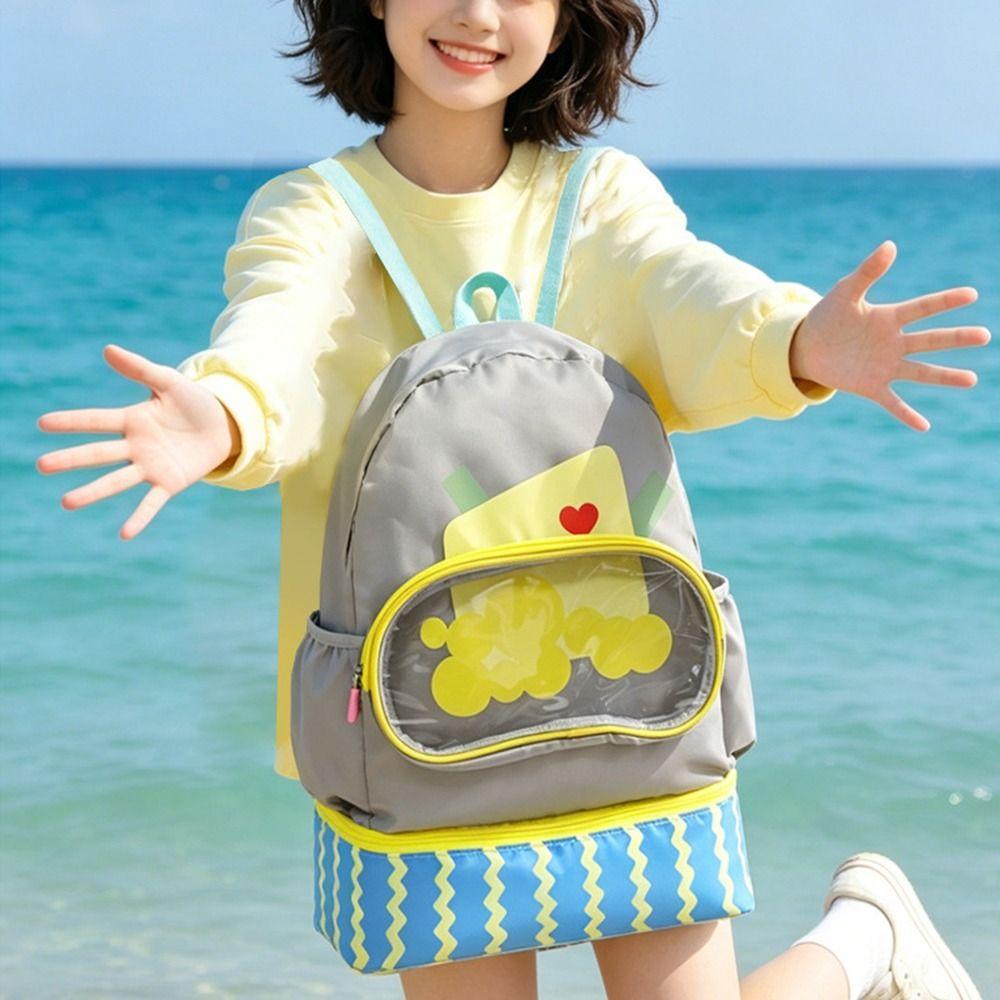 Waterproof Swim Backpack Wet Dry Separation Children's Swimming Bag Swimwear Storage