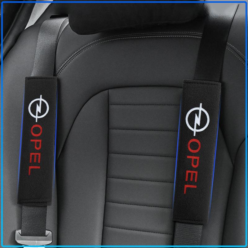 2Pcs Car Seat Belt Cover Styling Cotton Safety Shoulder Protector For Opel Crosa D Astra H Insignia Astra J Zafira B Mokkaastra Vivaro Astra G