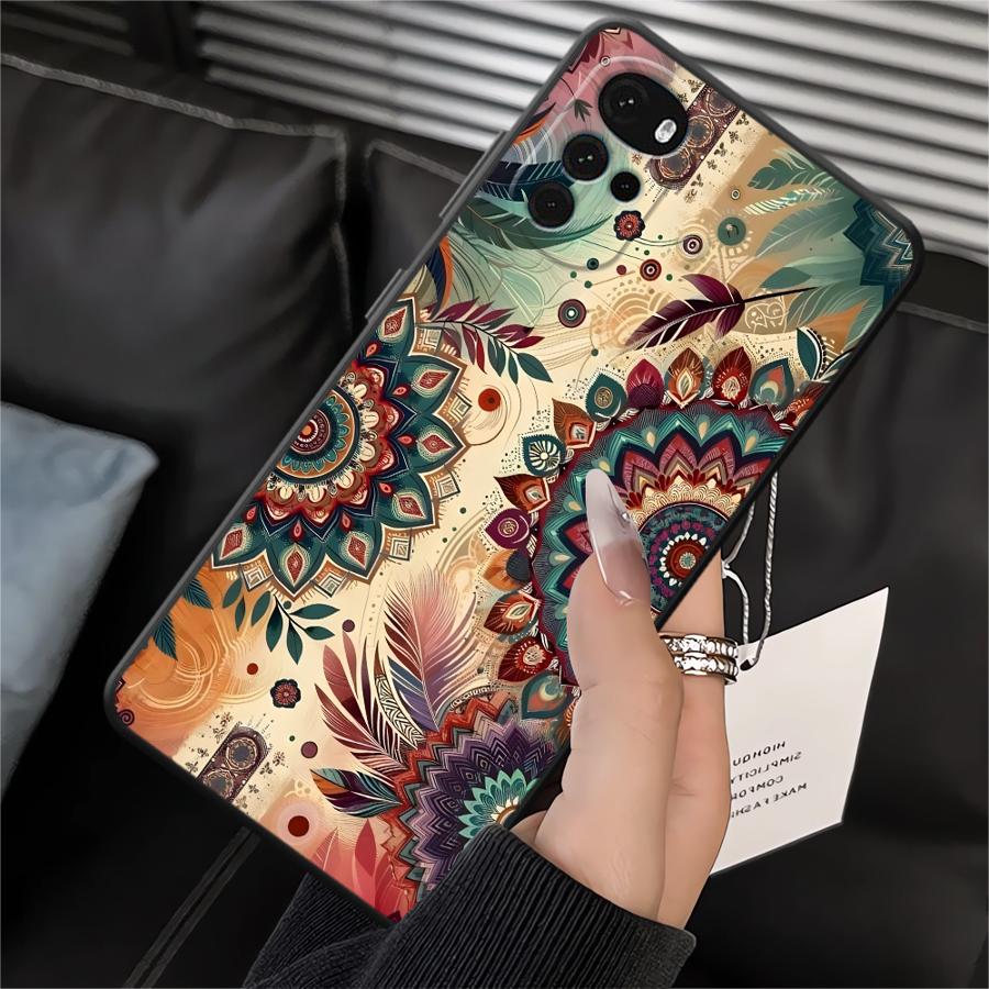 Retro Floral Pattern Case for Motorola Moto G50 G32 G51 G73 Edge 20 Pro 30 Lite G52 G53 G30 G71 G22 Edge40 G60s Phone Cover