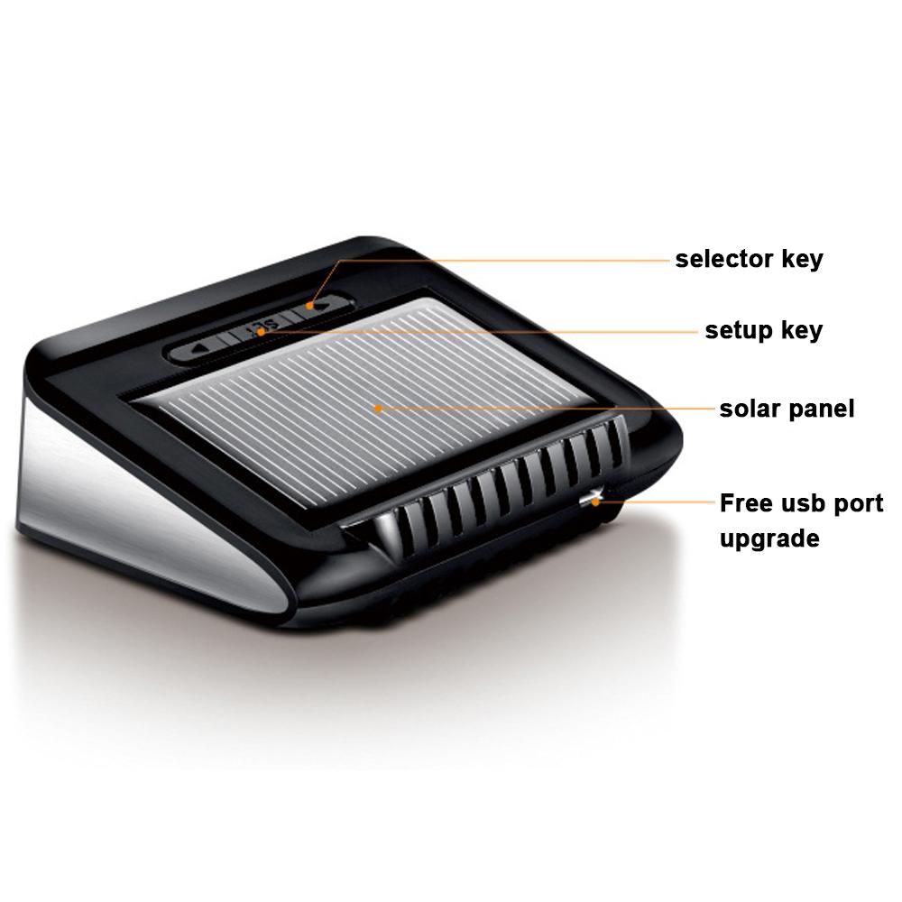 Solar Tire Pressure Detector Car Wireless Tire Pressure Monitor Monitoring System Waterproof with 4