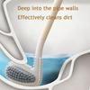 Extended Handle Toilet Brush Double-Sided Brush Head Toilet Scrubber