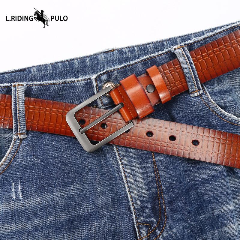 Pin Buckle Leather Belt Men Jeans Fashionable All-match Belt High Quality Casual Belt