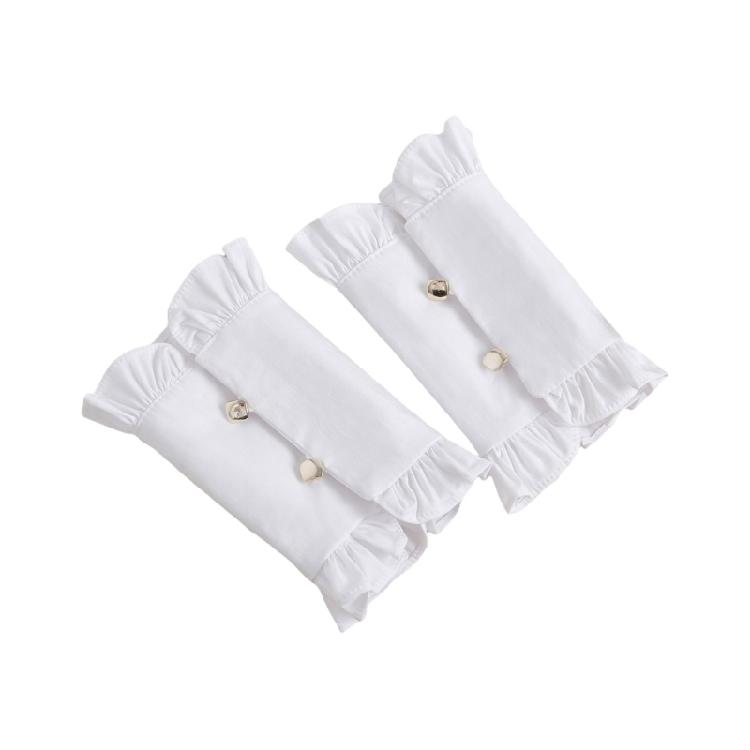 Easy Sleeves Cuffs White Lace Brim Women Simple Wedding False Sleeves