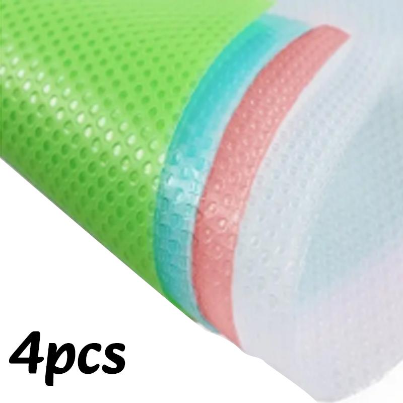

4/8pc EVA Waterproof Refrigerator Liner Mat Washable Anti-oil Drawer Cabinet Pads MildewTable Placemat Heat-insulat Fridge Mat as shown