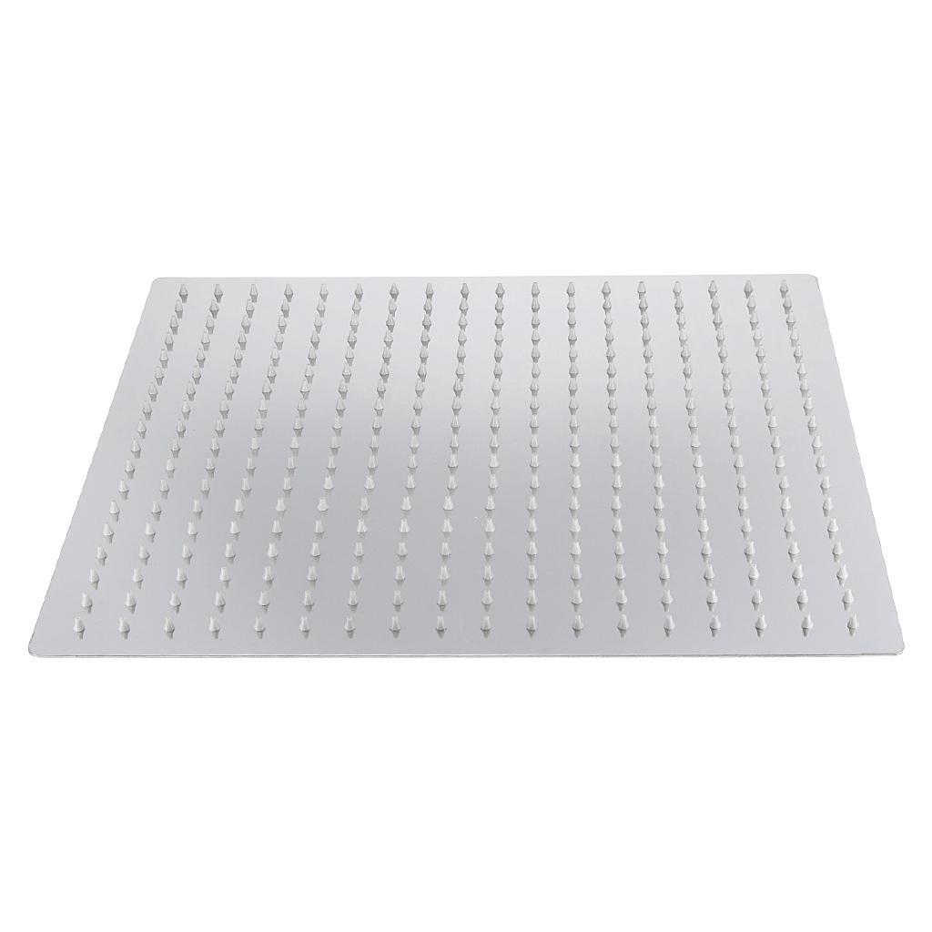 16Inch Rainfall Shower Head Chrome Stainless Steel Rain Shower Head Bathroom Top Sprayer Faucet Head Water Showering Head Silver