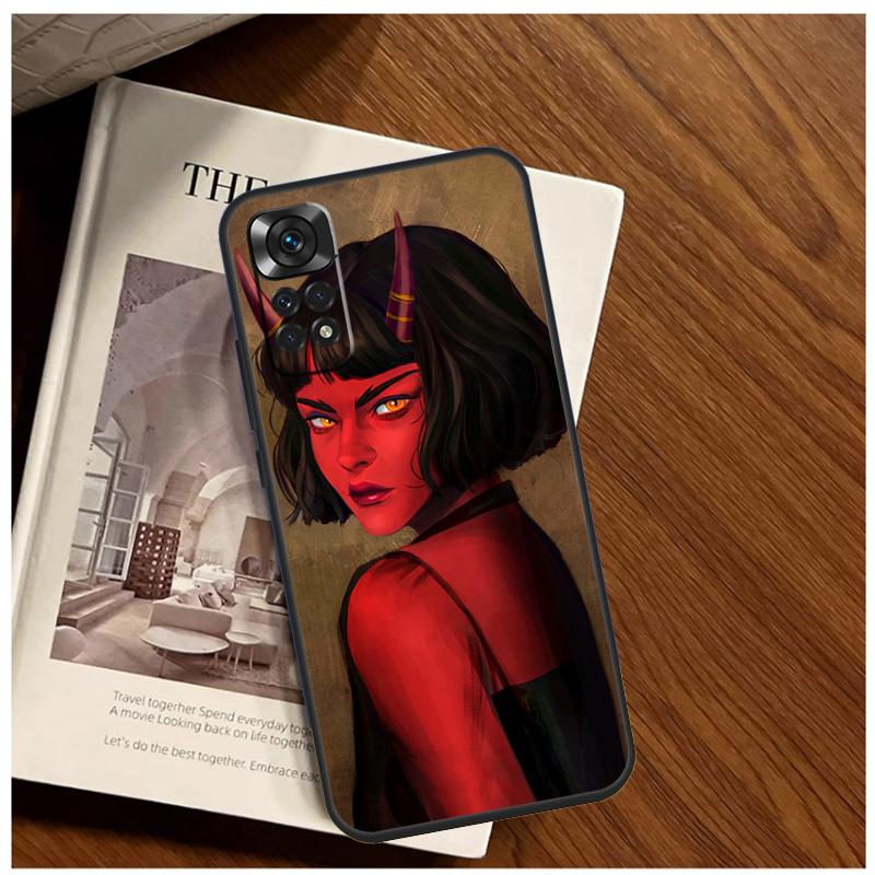 Devil Woman Case For Xiaomi Redmi Note 11 10 9 12 13 14 15 Pro Plus Cover For Redmi 15 C 10C 13C 12C 14C