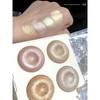 Four-Color Baked Powder Highlight Ginger Thin and Glittering Nose Face Brightening Three-Dimensional Repair Blush Makeup Palette Sparkling Eye Shadow