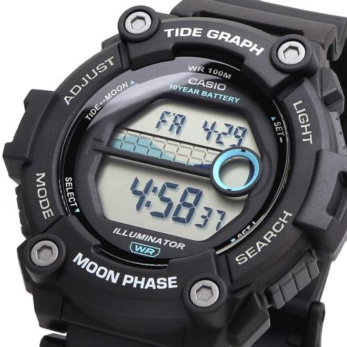 Casio CASIO Digital Men's Watch with Tide Graph & Moon Data Display Function WS-1300 Series Overseas Model (Black WS-1300H-1AV)