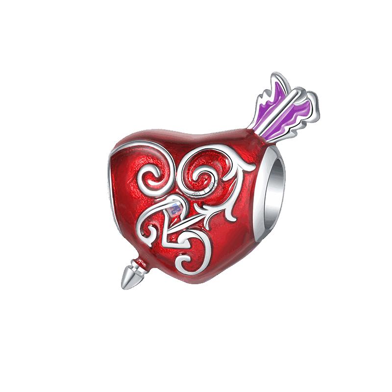 925 Silver Charms Flower Red Murano Glass Beads Earring Pendant Bracelets Necklaces Womens DIY Jewelry Gift