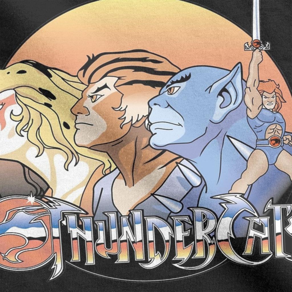 Thundercats T-Shirts Men Novelty Pure Cotton Tee Shirt Round Neck Short Sleeve T Shirts 5XL Clothing