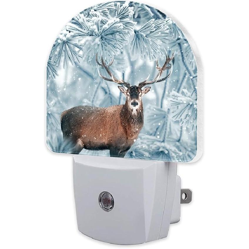 Christmas Tree With Snowman Night Light for Kids,Winter Holiday Snowman Night Light Plug In with Dusk To Dawn Sensor,0.5w Energy Saving Nightlight