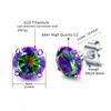 G23 Titanium Hypoallergenic Cubic Zirconia  Tiny Stud Earrings  Nickel Free for Sensitive Ears Women Teen Girls