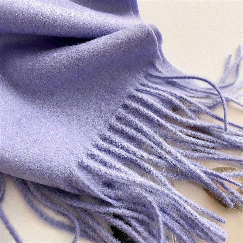 2025 Winter Wollschal für Damen Langer Warmer Kaschmirschal Hijab Einfaches Damen Schal Wickeltuch Weibliches Pashmina Bandana Kopftücher Neu