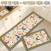 VIKAMA Korean-Style Kitchen Floor Mat Floral Diatomaceous Earth Runner Bathroom Absorbent Non-Slip Foot Mat Home Decor