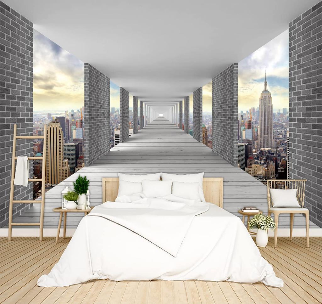 Fantasy Forest Tapestry, Dreamy Enchanted Wall Art with Glowing Bridge & Butterflies for Cozy Bedroom & Aesthetic Spaces