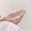 Nickel Silver Plated Wheat Ear Tassel Bracelet for Women - Smooth, Adjustable Niche Design