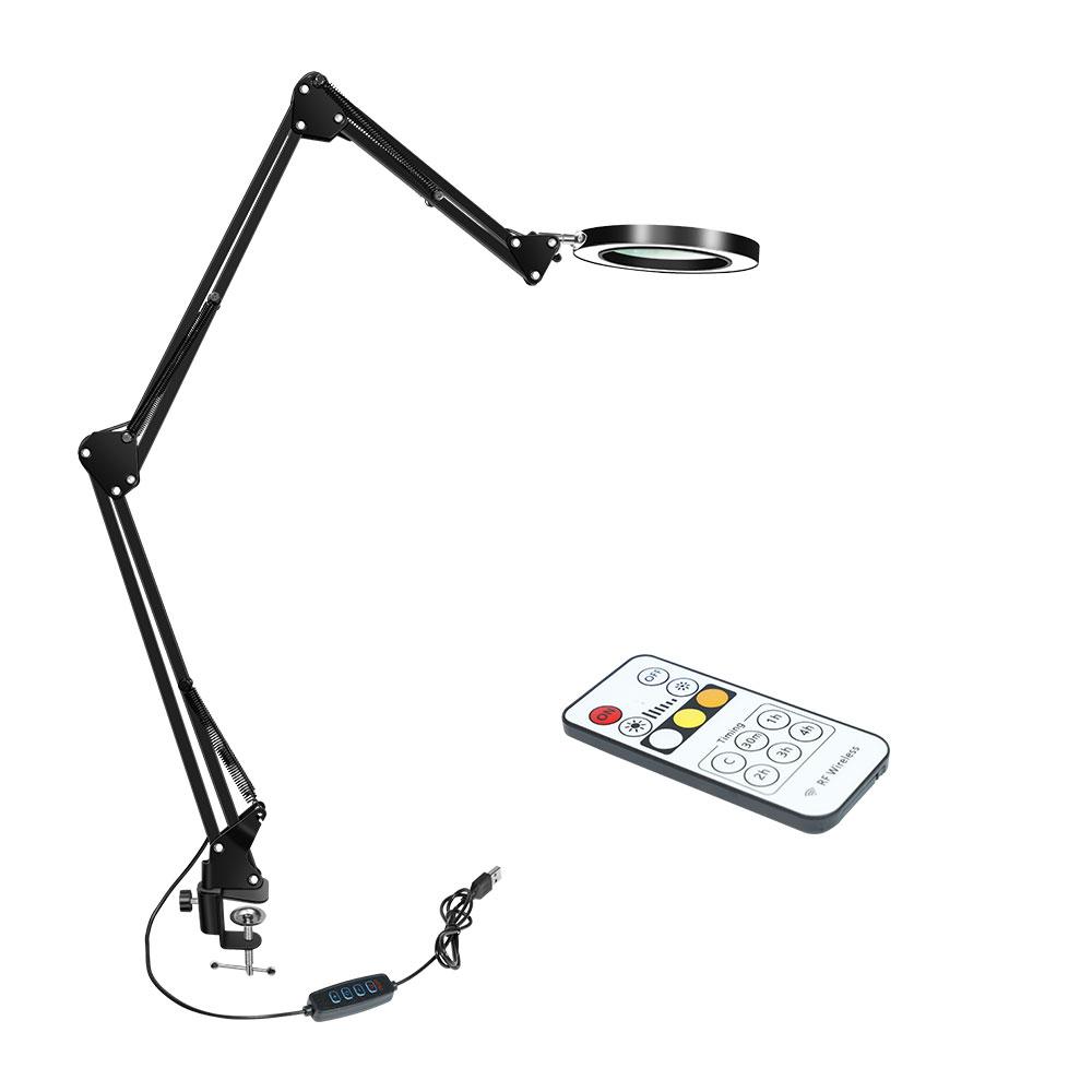 72 LED 8x / 10x Remote Control Magnifier USB Three-color LED Magnifier, Suitable for Electric Iron Repair/desk Lamp/skin Care