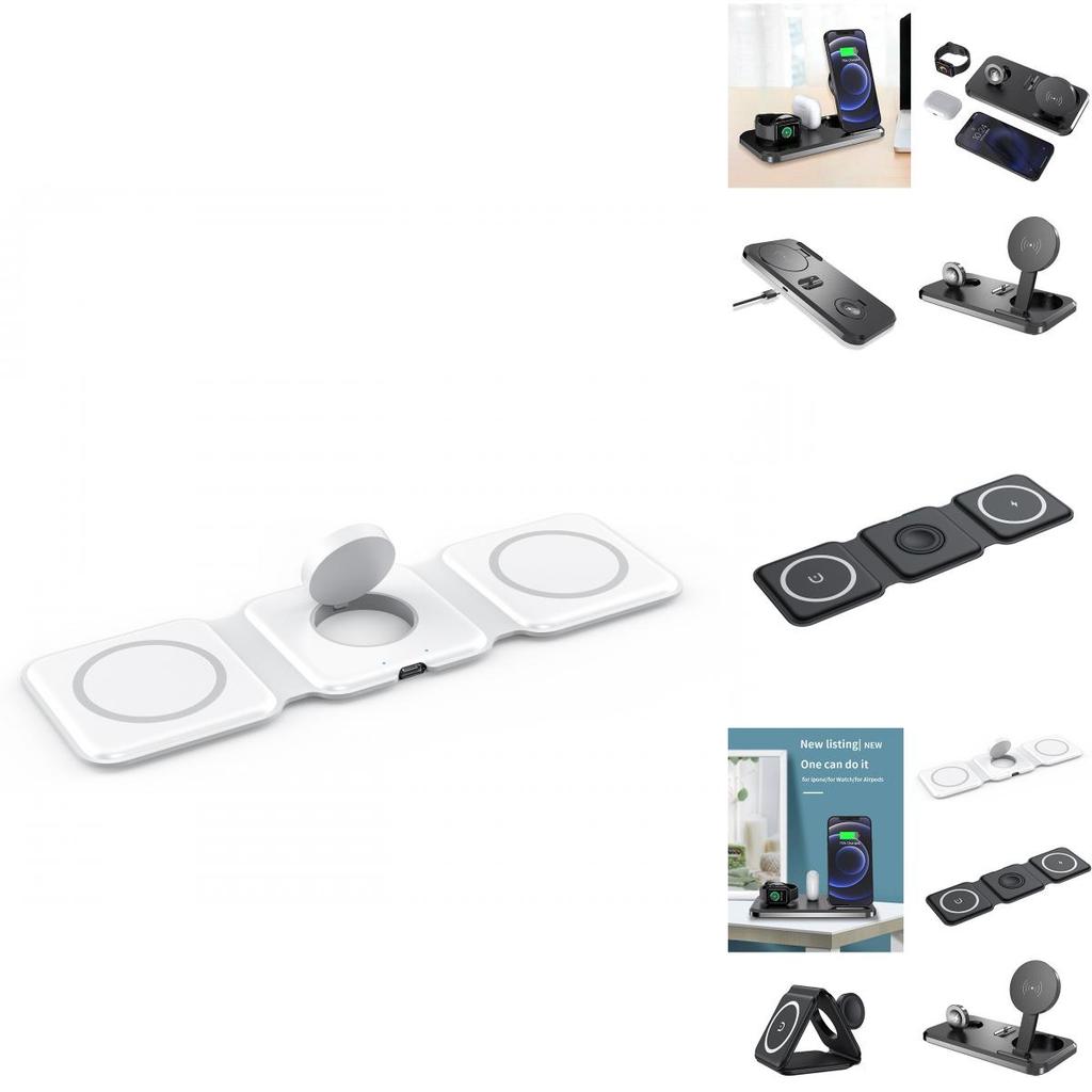 3 In 1 Foldable Magsafe Magnetic Wireless Charger For Iphone Apple Watch And Airpods