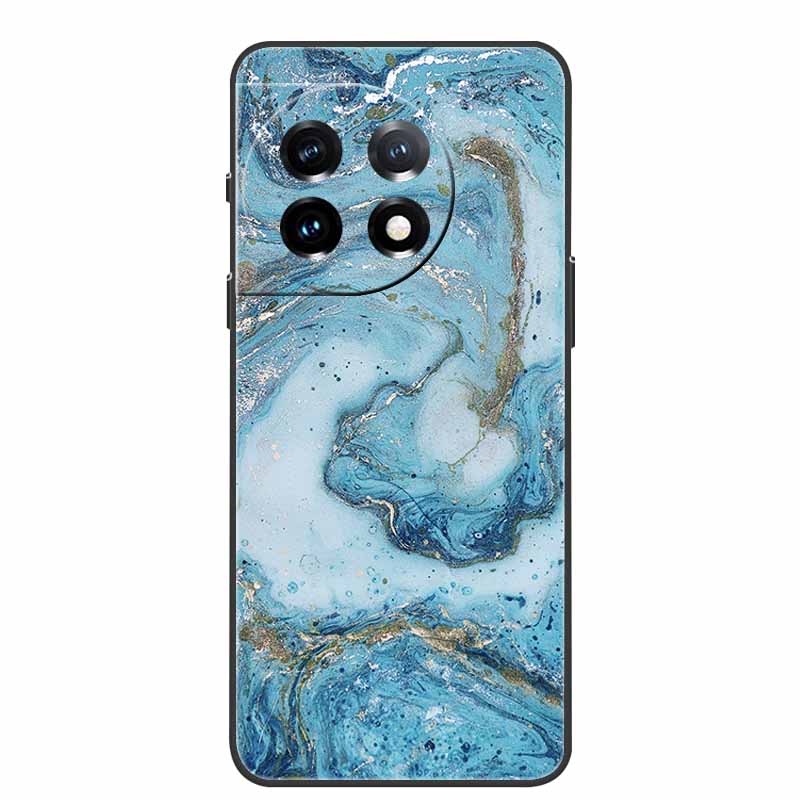 For One Plus 11 Case Marbled Granite Stone Texture Phone Cases for Oneplus 11R Shockproof Soft Cover on for Oneplus11 5G Silicon